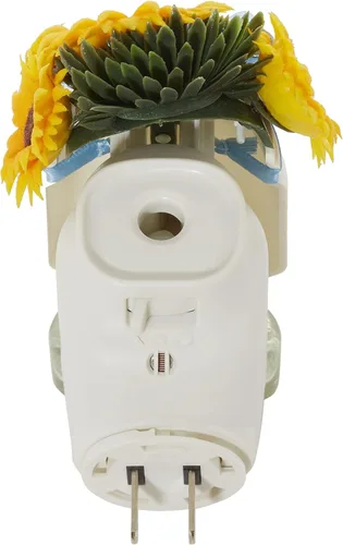 Vista 6 de Yankee Candle Difusor ScentPlug de girasoles, ramo de girasol iluminado, función de luz LED, diseño de tarro Mason