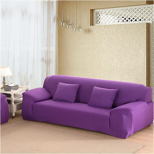 Vista 12 de Daesar Fundas elásticas para sofá, fundas impermeables de color liso, color beige y blanco (poliéster de 1 plaza)