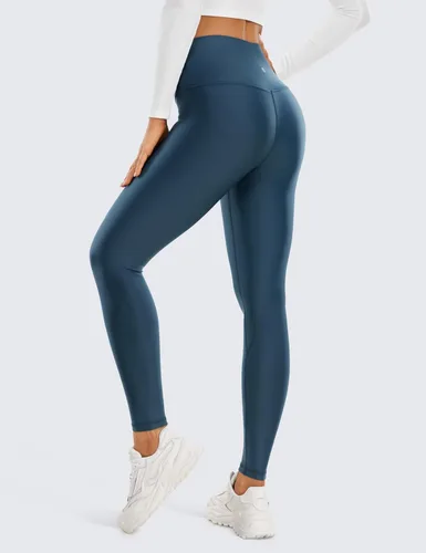 Vista 2 de CRZ YOGA Leggings térmicos con forro polar para mujer de 28 pulgadas, pantalones de senderismo cálidos para invierno, pantalones de yoga de cintura