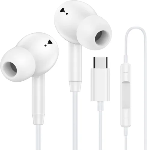 Vista 8 de Auriculares USB C Samsung con Cable Auriculares con Cable para Samsung Galaxy A16 A17 A36 5G A26 S25 Edge A56 S25 Ultra Plus S24 FE A35 Z Fold 6