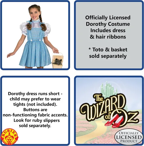 Vista 3 de Disfraz de niña de Dorothy del Mago de Oz