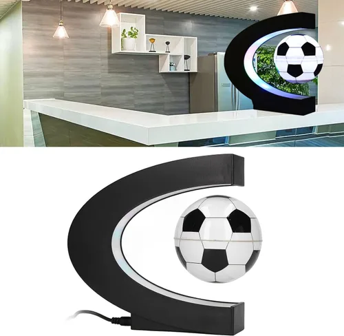 Vista 2 de RTLR Balón de fútbol de levitación magnética 100240 V, juguete de fútbol multiusos de baja fricción, material ABS con palo auxiliar para niños