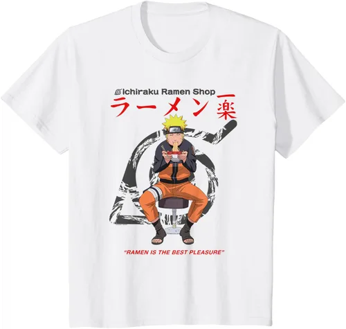 Vista 5 de Naruto Camiseta de anime Shippuden Ichiraku Ramen Shop Naruto Blanco