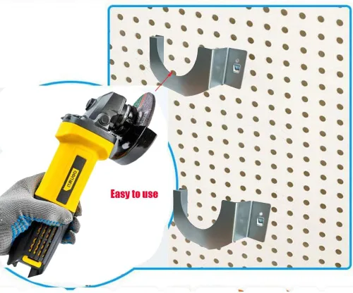 Vista 3 de Paquete de 2 herramientas para amoladora angular, soporte de pared, soporte de montaje en pared, amoladoras para máquina de corte de estante