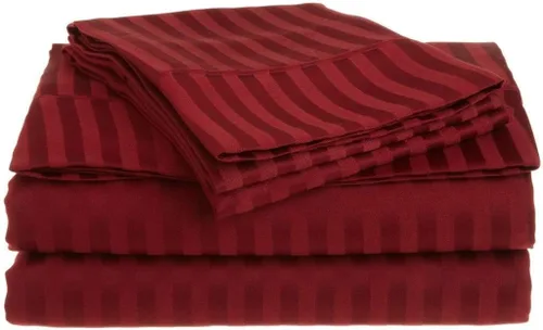 Vista 10 de Juego de sábanas de algodón 100 % 6 piezas de 400 hilos de lujo juego de sábanas para cama (color)