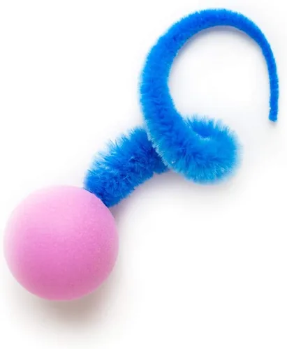 Vista 2 de Dezi Roo Juguete interactivo para gatos Wiggly Pong Ball 2 Pack