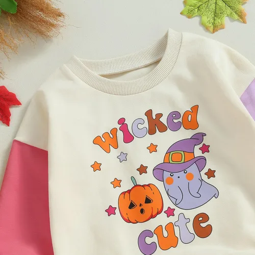 Vista 5 de Traje de Halloween para bebé, niño, niña, sudadera de calabaza, mameluco de burbujas, suéter de gran tamaño, ropa de otoño e invierno
