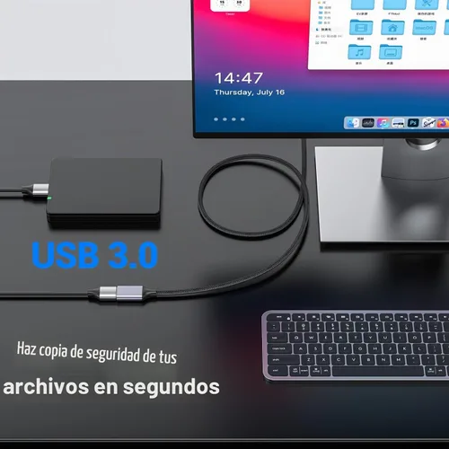 Vista 5 de Pastall - Cable USB hembra a C macho (3.3 ft/3.3 pies), cable adaptador USBC a USB 3.0