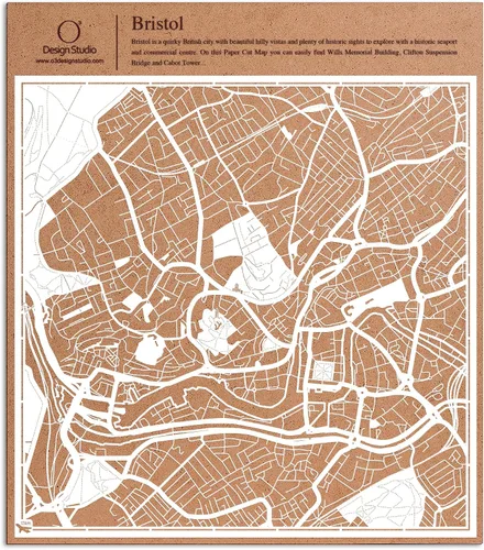 Vista 99 de O3 Design Studio Aberdeen - Mapa de papel cortado en papel blanco de 12 x 12 pulgadas
