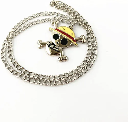 Vista 3 de FJKMYOYO DianViVi Anime Cartoon One Pie Luffy Collar Regalos para niñas, mujeres y hombres (LuffyA), Zinc, 0