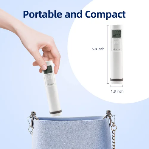 Vista 5 de Viaja con confianza - Báscula de equipaje AIRSCALE: báscula digital portátil sin batería, precisa y portátil para maletas para viajes, 110 lbs/50 kg
