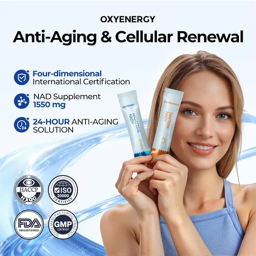 Vista 3 de OxyEnergy Suplemento NAD Anti-Envejecimiento y Renovación Celular, 28 paquetes y Complejo Triple Magnesio, Glicinato de Magnesio 300mg 90 Cápsulas