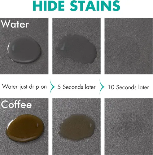 Vista 2 de LIMNUO Tapete de café de goma para ocultar manchas, alfombrilla para cafetera para encimeras, absorbente con respaldo para secado de platos para Gris