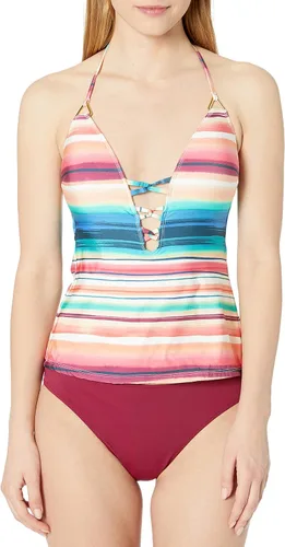 Vista 35 de La Blanca Traje de baño tankini con cuello en V para mujer Planta/Hojas de boceto