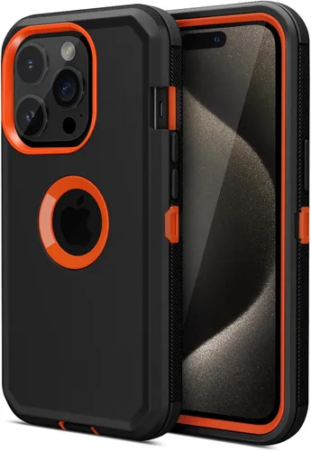 Vista 9 de Jiunai Funda para iPhone 15 Pro, protección contra caídas de alta