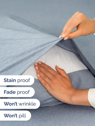 Vista 46 de Extra Deep Twin XL Sheet Set - 3 Piece College Dorm Room - White 01-Blanco