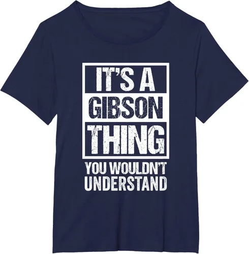 Vista 17 de It's A Gibson Thing You would Not Understand - Camiseta con nombre familiar, Negro, S