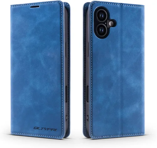 Vista 31 de QLTYPRI Funda tipo cartera para iPhone Air, 3 tarjeteros, color negro Funda de piel sintética de alta calidad, cierre magnético, soporte