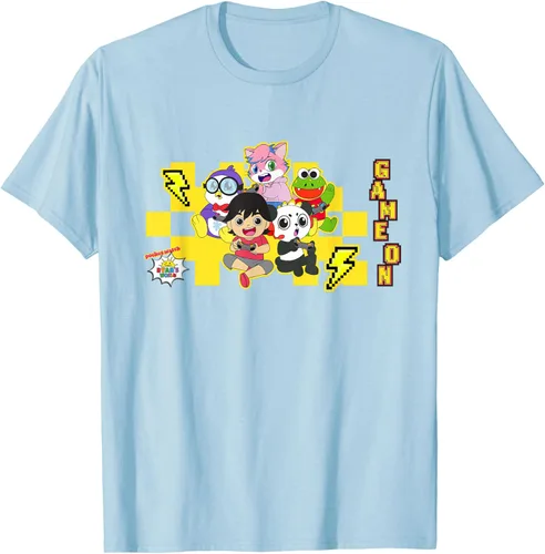 Vista 53 de Ryan's World Game On Characters Camiseta, Negro, S