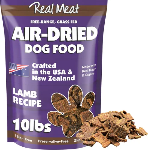 Vista 12 de TRMC Real Meat - Comida para perros secada al aire con cordero real - Cuatro bolsas de 5 libras de comida para perros de carne real sin granos