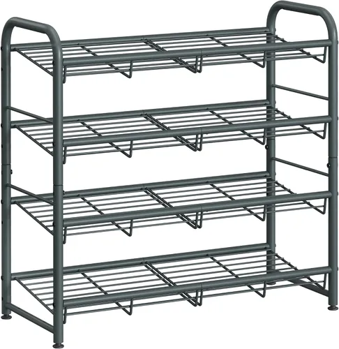 Vista 10 de SONGMICS Zapatero, Organizador de Zapatos de 2 Niveles para Clóset, Capacidad de hasta 8 Pares de Zapatos, Zapatero para Entrada Principal, Estante