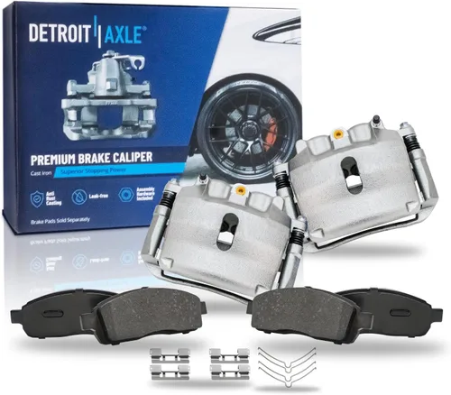 Vista 84 de Detroit Axle - Pastillas de freno de cerámica delanteras Reemplazo de pinza de freno derecha para Dodge Ram 1500 Dakota, Ram 1500 Classic - Juego