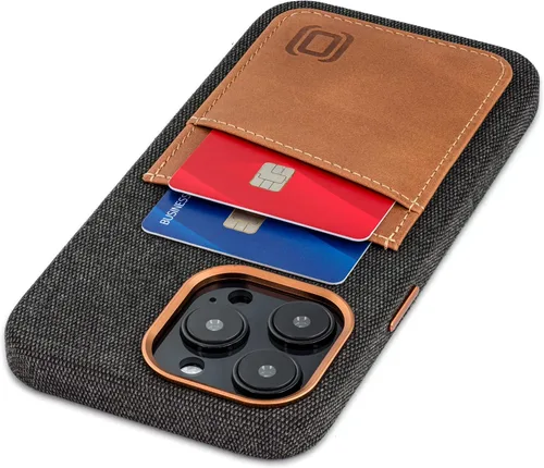 Vista 14 de Dockem Funda de tela para iPhone 13 con placa de metal integrada para montaje magnético, cartera de piel auténtica cosida con 2 ranuras para tarjeta