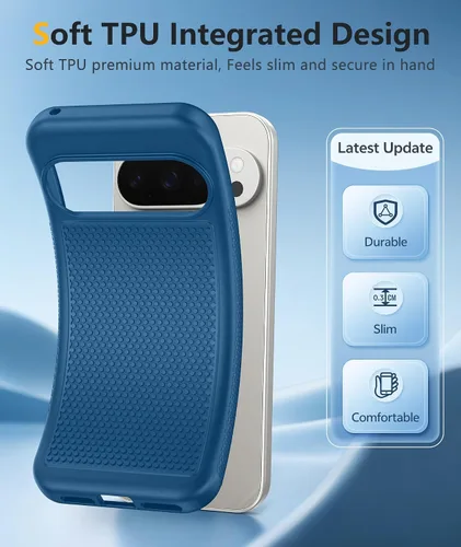 Vista 549 de FNTCASE Funda para iPhone 17 Pro: Fundas delgadas translúcidas de color azul claro compatibles con MagSafe, protección completa de la cámara