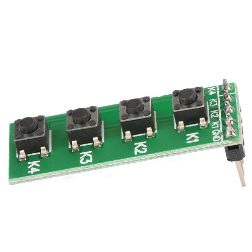 Vista 4 de Módulo de interruptor de botón universal de 4 teclas, tablero de teclado compacto para proyectos de microcontrolador, kit de componentes