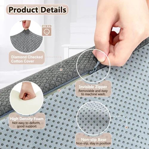 Vista 5 de Almohada de alivio de presión para úlceras de cama, cuñas de espuma para posicionamiento en la cama, cojín de úlcera de presión para prevención