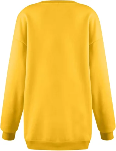 Vista 4 de Kansopa Sudaderas para mujer, lindas camisetas con estampado de gato, con estampado de letras, casual, manga larga