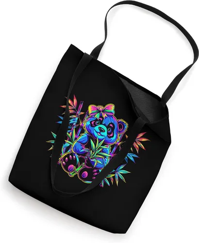 Vista 2 de Streetwear synthwave 80s 90s retro cute girls panda bamboo Tote Bag