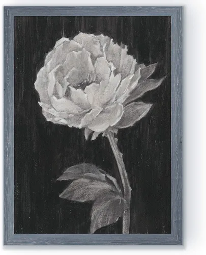 Vista 48 de Renditions Gallery- Lienzo enmarcado con flores blancas y negras Flores blancas y negras 1 juego/marco negro
