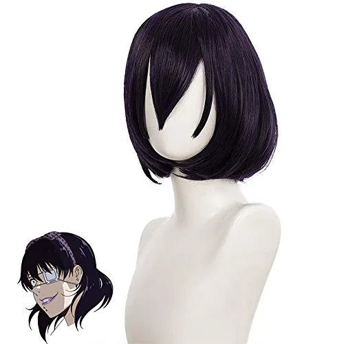 Vista 3 de Peluca de cosplay japonesa de anime kakegurui personaje para mujeres niñas juego de rol pelos Halloween carnaval fiesta Ikishima midari