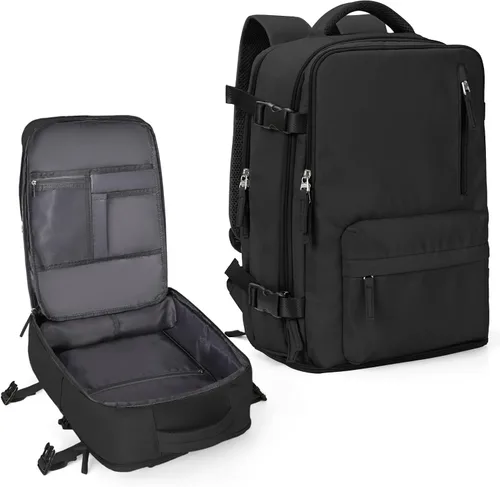 Vista 11 de coowoz Mochila de mano para mujeres y hombres, mochila de viaje aprobada por aerolíneas, mochila deportiva para laptop, A- Beige, Compacto