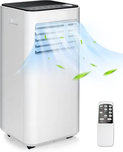 Vista 9 de PETSITE Aire acondicionado portátil 9000 BTU, unidad de refrigeración de CA 3 en 1 con enfriador de aire, ventilador y deshumidificador, pantalla