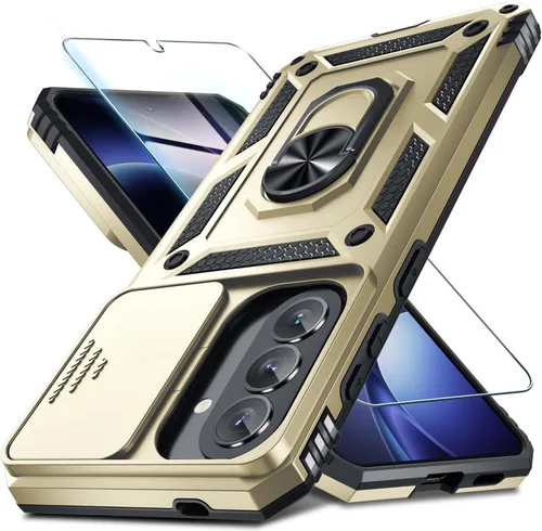 Vista 27 de Janmitta Funda compatible con Samsung Galaxy A16 5G/4G con Cubierta Deslizante Integrada para Lente de Cámara + Protector de Pantalla + Soporte