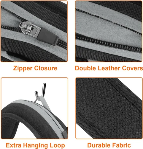 Vista 3 de Funda universal de repuesto para diadema de auriculares, funda de cojín para diadema compatible con Sony, Bose, Beats, JBL Protector de banda