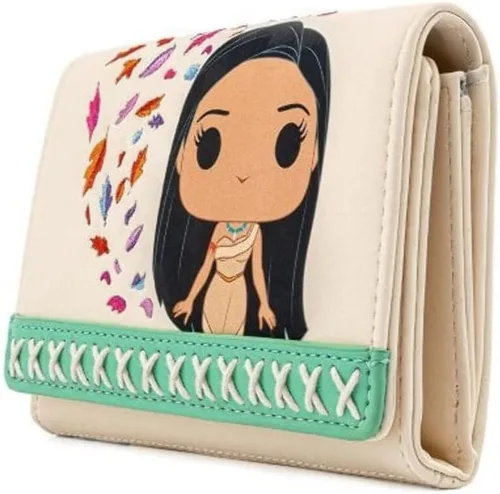 Vista 3 de Loungefly X Disney Pocahontas Pop Cartera Trifold - Monederos lindos - Accesorios de moda