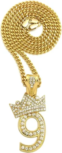 Vista 2 de Shiny Jewelers USA COLGANTE CUBANO DE CADENA CUBANA DE 3 mm24" PARA HOMBRES, Metal, Circonia cúbica