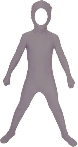 Vista 24 de Aniler Disfraz de Halloween de elastano para niños de 6 a 16 años, body de animal para cosplay, overol para niñas Negro