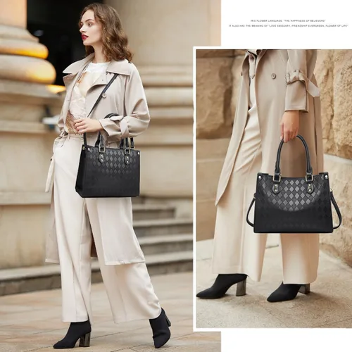 Vista 2 de BAIKELI Monederos y bolsos para mujer con asa superior, bolso de mano para mujer, bolso de hombro
