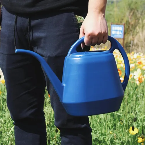 Vista 6 de Regadera de 1 galón para plantas de interior, boquilla larga 2026 de gran capacidad, regadera de plástico moderna con mango ergonómico, regadera al