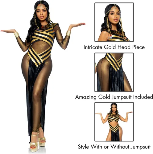 Vista 4 de Leg Avenue Women's Queen Cleopatra Costume