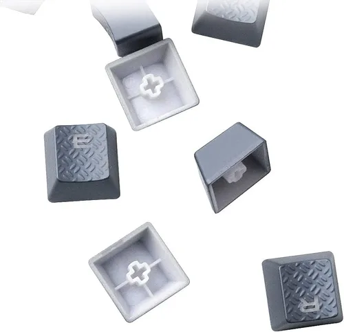 Vista 3 de HUYUN FPS - Tapas de teclas retroiluminadas de repuesto para teclados Corsair Cherry MX Key Switch Gaming (gris)