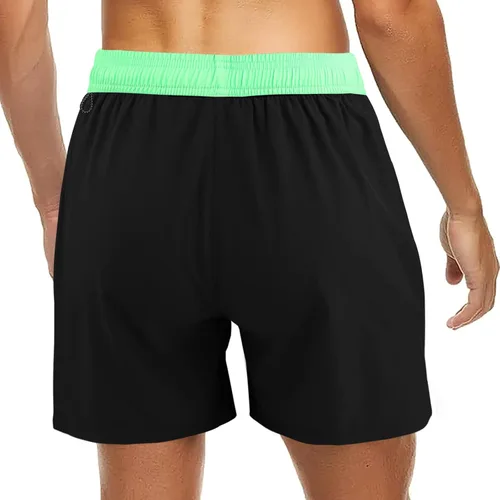 Vista 2 de Surenow Traje de baño para hombre de secado rápido con forro de compresión 2 en 1