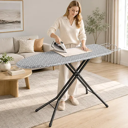 Vista 10 de APEXCHASER Tabla de planchar plegable tamaño matrimonial 43 x 13, altura Azul