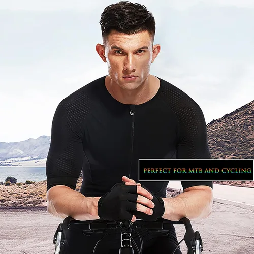 Vista 4 de HiRui Guantes de entrenamiento para hombres, mujeres y niños, guantes de ejercicio ventilados, guantes de ciclismo con acolchado de silicona