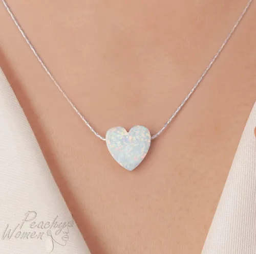 Vista 9 de Heart Opal Necklace