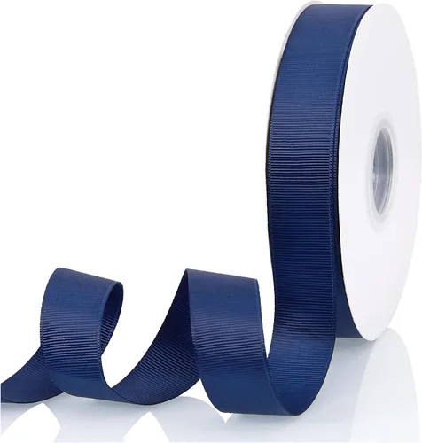 Vista 17 de Cinta de grogrén de doble cara de color liso azul bebé de 1-1/2 pulgadas x 50 yardas para envolver regalos, bodas, fiestas, manualidades, lazos